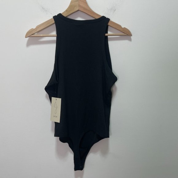 NWT Joie Ribbed Tank Bodysuit High Crew Neck sz L - Picture 8 of 9